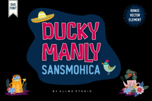 Ducky Manly: A Playful Display Font for Creative Sellers