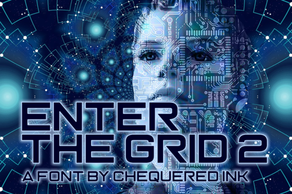 Enter the Grid 2: A Modern Display Font for Crafters and Designers