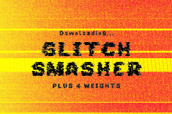 Glitch Smasher Typeface for Bold Digital Crafts