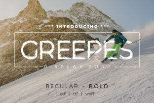 Greepes: A Winter Ski Inspired Display Font for Crafters