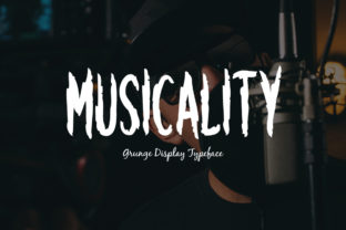 Musicality: A Bold Grunge Display Font for Handmade Branding