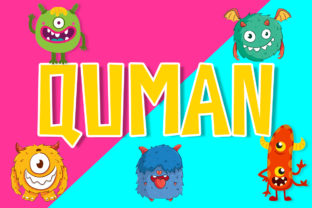 Quman Display Font for Playful Editorial Design