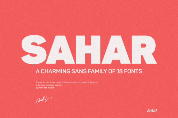 Sahar Sans Serif Typeface for Modern Brand Identity