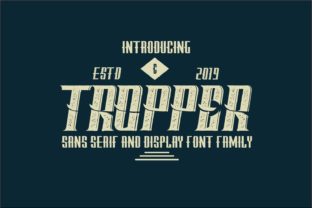 Tropper Family: A Vintage Display Font for Brand Identity